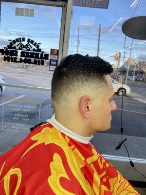 Skin fade and shave