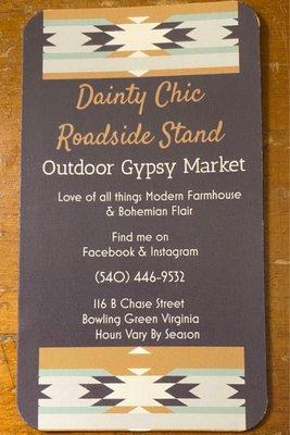 Dainty Chic Roadside Stand