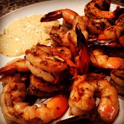 Homemade Cajun shrimp with fresh remoulade from Mermaids Garden!