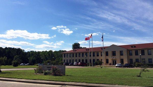 This Administration Building is at the entrance to SAU Tech's campus. It houses student services and various administrative offices.