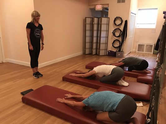 Resting position on the high mats, after a rigorous workout.