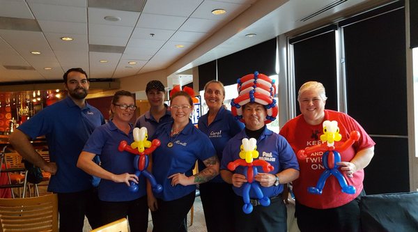 Balloon artists and face painters for private event for Caps fans.  2017