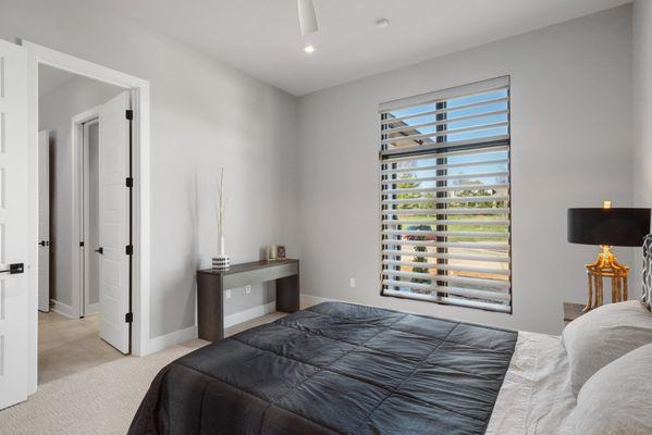 Pirouette Window Shadings: Guest Bedroom