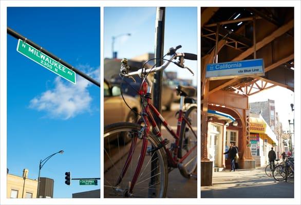 Located in the heart of one of Chicago's trendiest neighborhoods, at the California Blue Line stop.