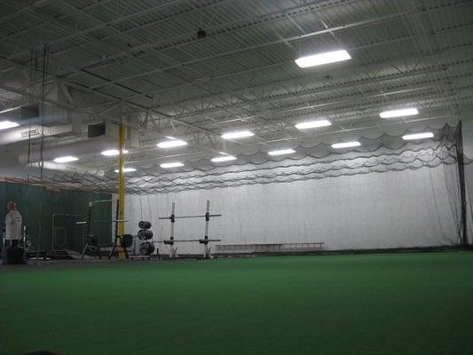 Over 4000 sq ft of athletic turf to run on!