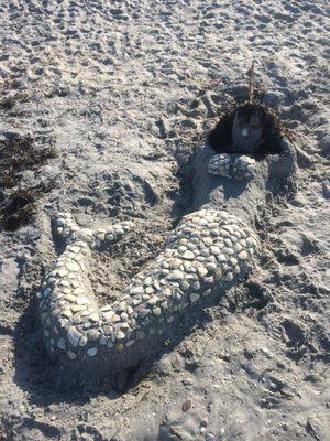 Even the mermaids relax on Englewood Beach!