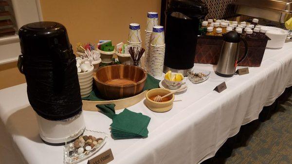 Catered coffee station