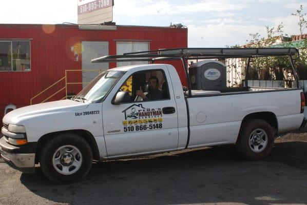 Pick up trucks with their customized business logo designed by us.