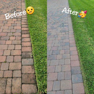 PRESSURE CLEANING PAVER PATIO