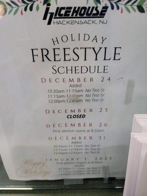 2022 Holiday Schedule