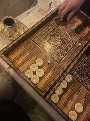 backgammon and Turkish coffee