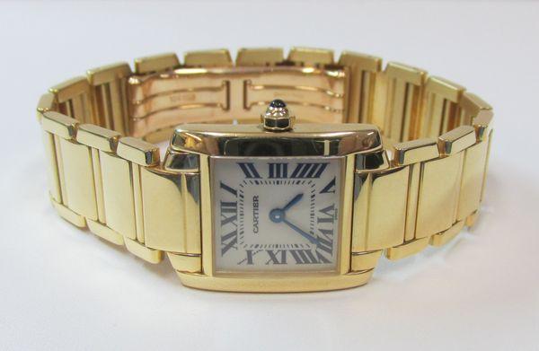 Cartier Lady's 18K Yellow Gold Tank Francaise