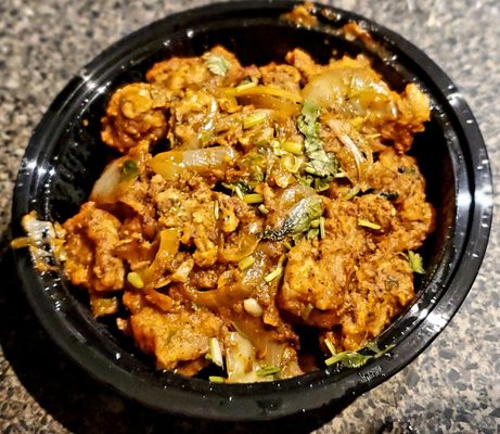 Chicken Pepper Fry (takeout portion)