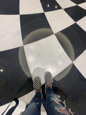 I love that my shoes match all the marble floors