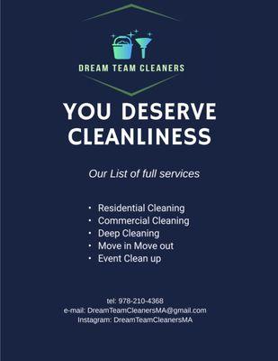 Book your first cleaning service and receive 10% off your first cleaning!