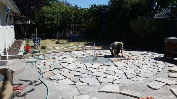 Flagstone patio