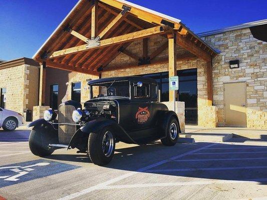 The Texas Gun Club '31 Ford and our main entrance.