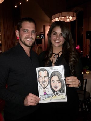 Color Caricature by Mike Horvath, Newburyport private event, Dec 2017