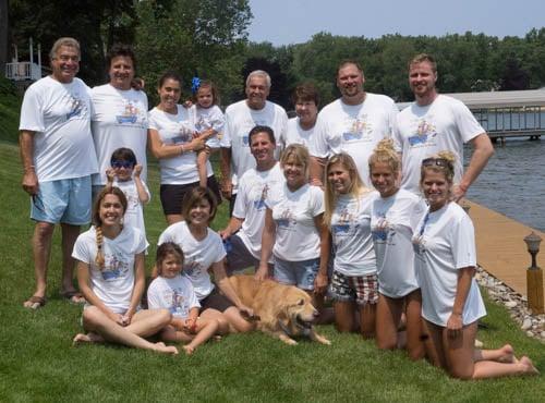 Family reunion at the lake.