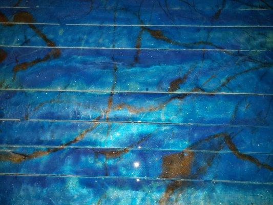 Blue galaxy marble epoxy pour.