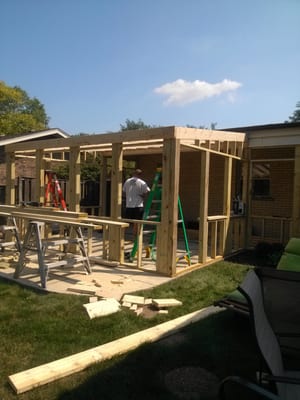 Screened in porch we did.  The inspector from Homewood told the homeowner it was the nicest he had ever seen built.