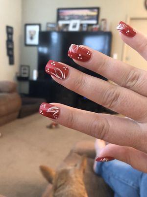 Went for a fill and simple Christmas design. Was not disappointed turned out great. Will go again.