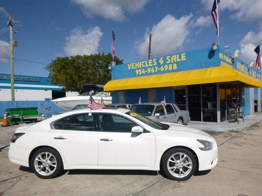 0 MONEY DOWN, WARRANTY, 13' NISSAN MAXIMA SE, LEATHER, SUNROOF, BLUETOOTH, PUSH START! 954-638-8889 CELL WWW.VEHICLES4SALEFLORIDA.COM