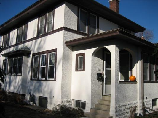 Stucco project in the Como neighborhood of St. Paul, Minnesota