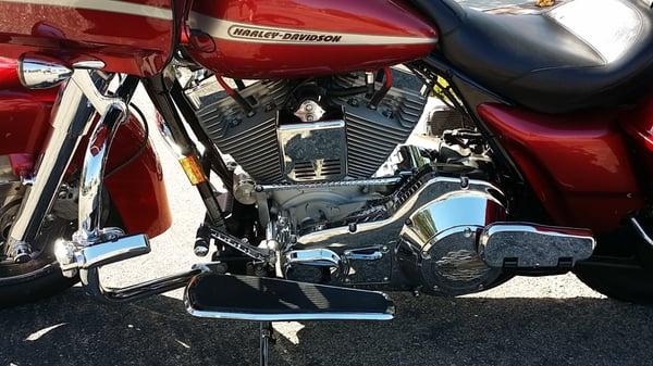 Left side engine view of my Road Glide.