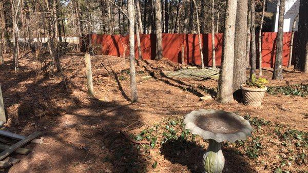 Removing an old picket fence