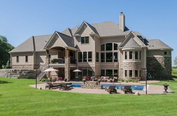 Amazing home with beautiful roof.