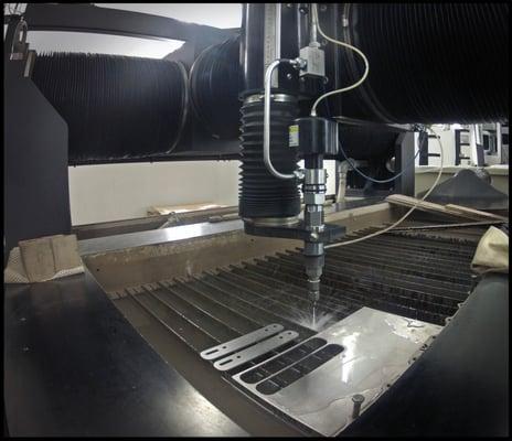 Our Waterjet Machine Releasing 50,000PSI Water Pressure