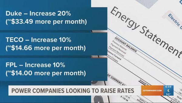 Electric Utility Rate Hikes never stop!