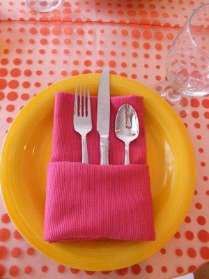 Polka dots are fun and colorful. Here is out Hot Pink Dots and Primrose Napkin. See more at www.specialo.com