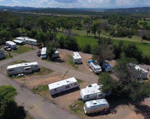 aerial view of the rv park