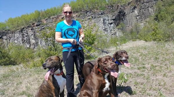 PacKeeper Angie out in nature with some handsome boys!