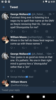 I'll just leave this Twitter exchange between the owner and 'george wallace' here