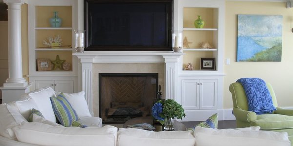 Beautiful living room upgrade in Coastal Maine.