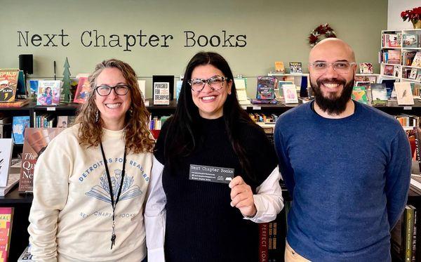 Congresswoman Rashida Tlaib does storytime at the shop