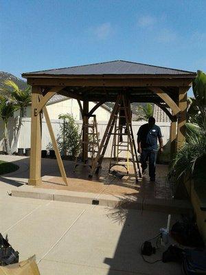 Gazebo from Cost Co, great job guys