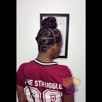 Bun w/ rubberband design