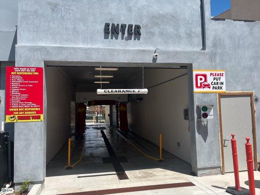 car wash entrance