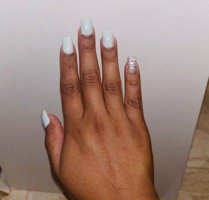 Gel polish over another shop's acrylic nails