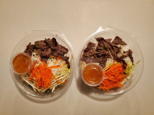 Vermicelli noodles as take-out (with fish sauce)