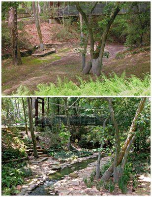 Reimagining and constructing this creek bed was a rewarding project for us!