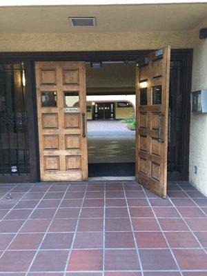 Back entrance into building court yard.