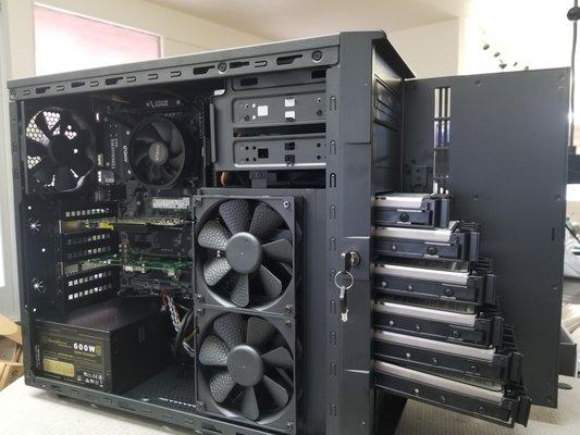 60TB Plex Media Server that runs on Windows 10. We do custom storage servers!