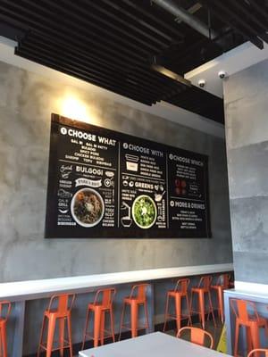 Huge menu board