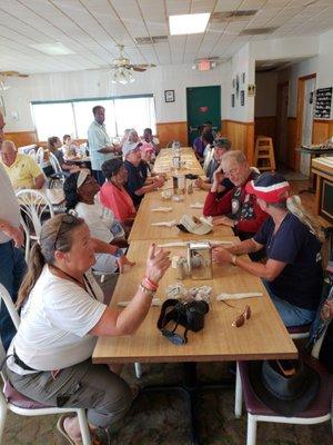 Lunch with the Anderson family of Carl the fallen soldier.