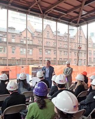 A hard hat tour with Rafael Moneo of the Northwest Corner Building at Columbia